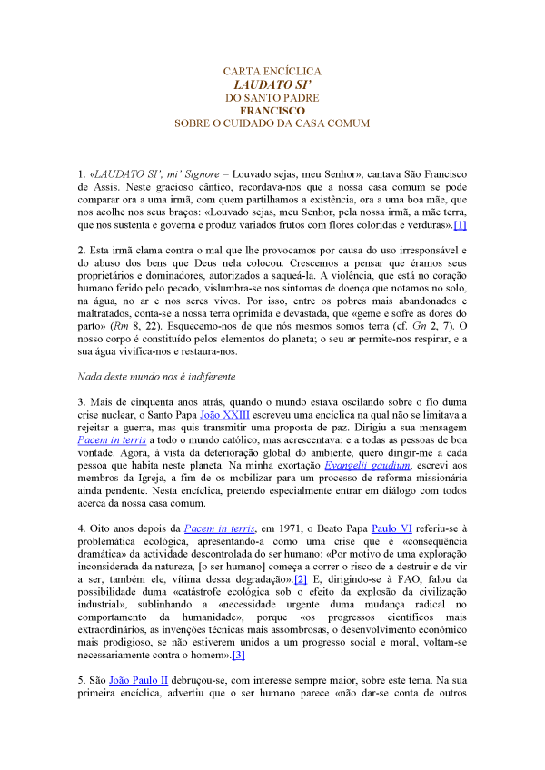 Carta encíclica.