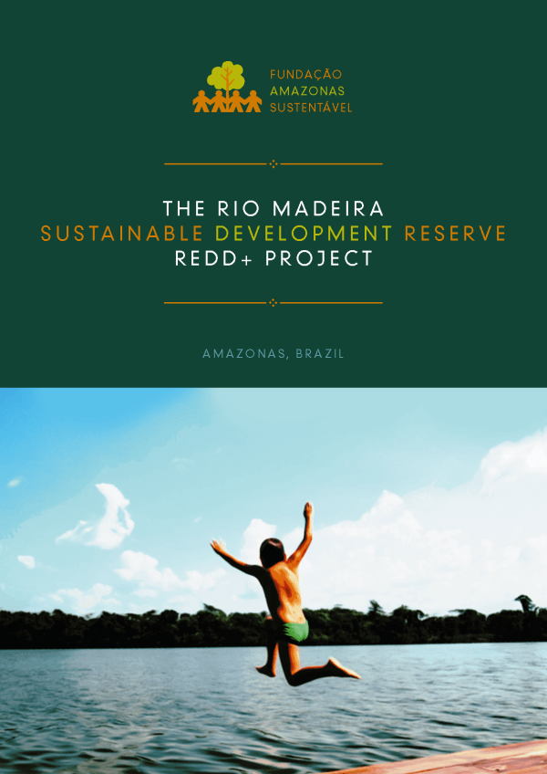 Capa de publicação feita pela Fundação Amazônia Sustentável (FAS).
