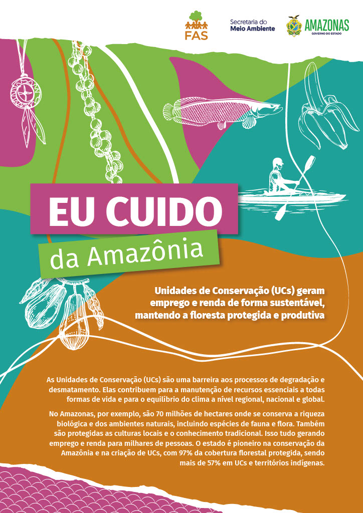 Capa de publicação feita pela Fundação Amazônia Sustentável (FAS).