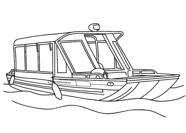 Desenho de lancha.